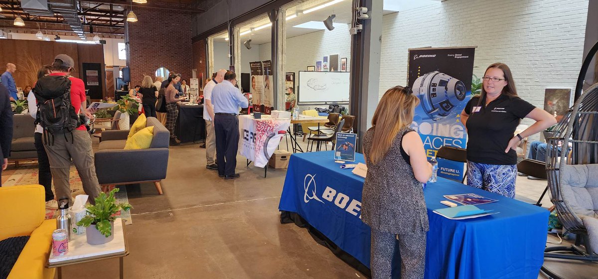 QStationNM's tweet photo. Great turnout for today's STEM Career Fair here at Q Station hosted by New Mexico STEMBoomerang and sponsored by The Encantado Foundation.
New Mexico's STEM employers are hiring!
#stemcareers #qstation https://t.co/UgwGSX4uVE