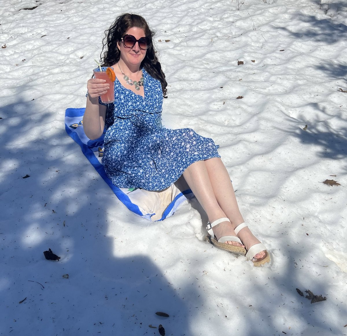 It's 79 degrees in Michigan's Upper Peninsula. (That is not sand in my yard.) #snow