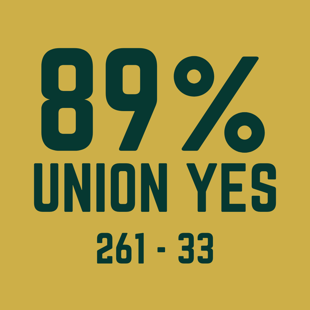 GOLDartmouth's tweet photo. WE WON OUR UNION! https://t.co/wAALsCQyzR