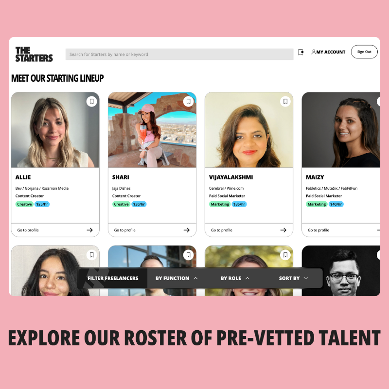 JaiDolwani's tweet photo. If you're a hiring manager for an e-commerce business, you need to check out The Starters.

It will:

1. Save you time
2. Save you money
3. Give you access to the best talent

Join the 200+ brands on The Starters and gain access to top-tier e-commerce marketers &amp; creatives: