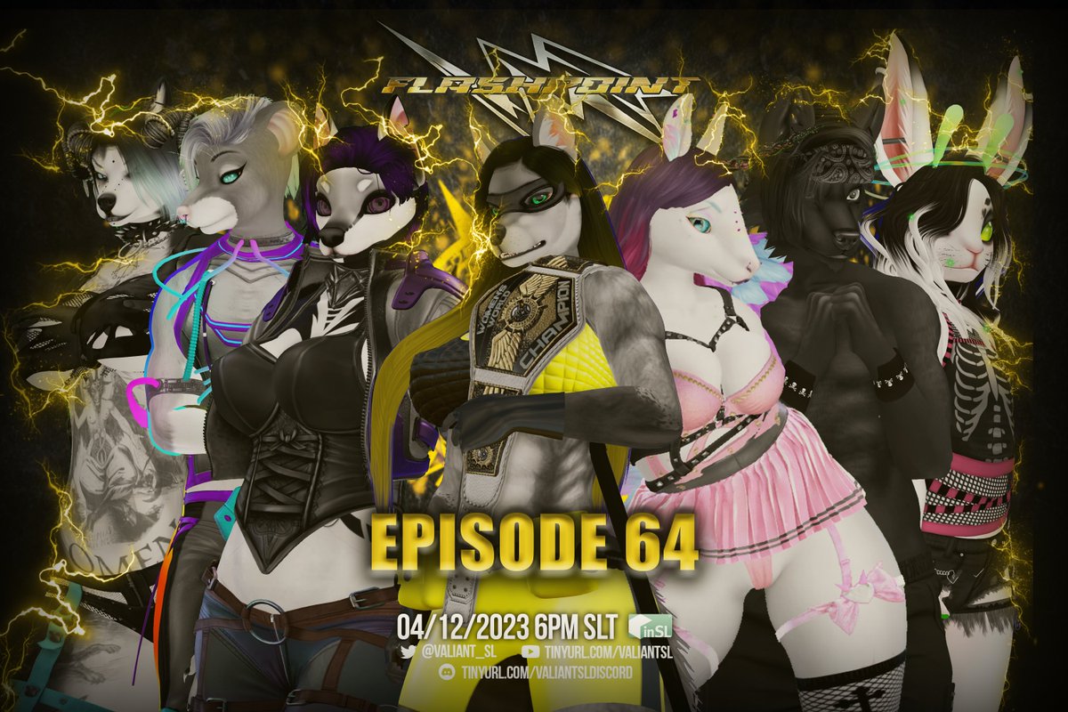 That's right, it's Episode 64 of Valiant, starting in one hour!

We hear from Strikira!
Lucky vs. Omen!
Emory vs. Richy!
Raine Bo vs. Sora!
And who knows who else may show up?

Dont be late, come get a good seat in our newly redone Surge Stadium!

maps.secondlife.com/secondlife/Dee…