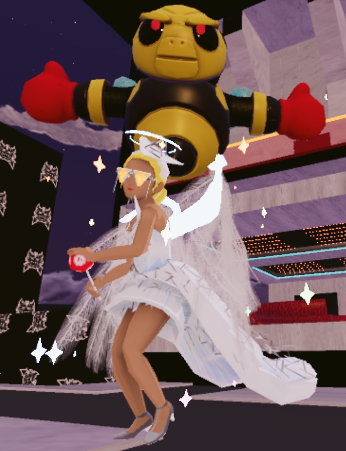 o0maska0o's tweet photo. I located the Boss Bee at the @MetaPartyDCL event within #Decentraland #MPBossBee ! https://t.co/sHCUgizQiH