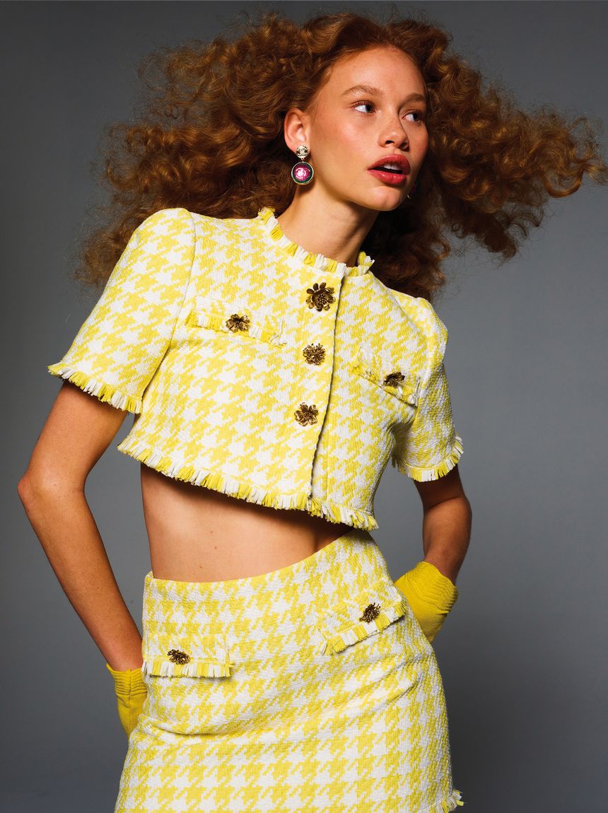 This season, the traditional fabric takes on vibrant hues and smart silhouettes.
