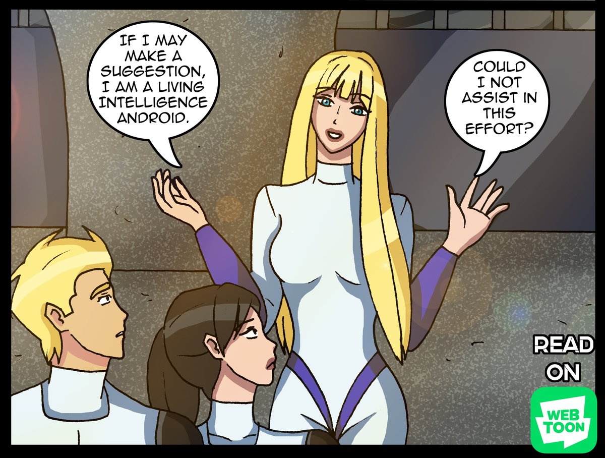 MLA_Ent's tweet image. 🤖When a battle android wants to help you, you let them help--no questions asked!

♾ Read our sci-fi web comic Project Infinity: Rebellion on WebToon now: webtoons.com/en/challenge/p…
#projectinfinity #comics #WEBTOON #scifi #android