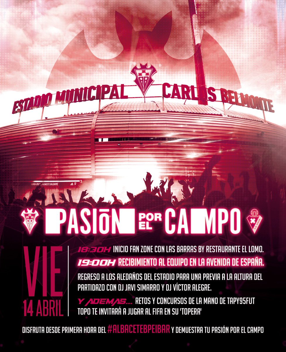Viernes. Tardeo. Belmonte.

APETECE 🤍

¡Vuelve la #PasiónPorelCampo! ⚽️🔥