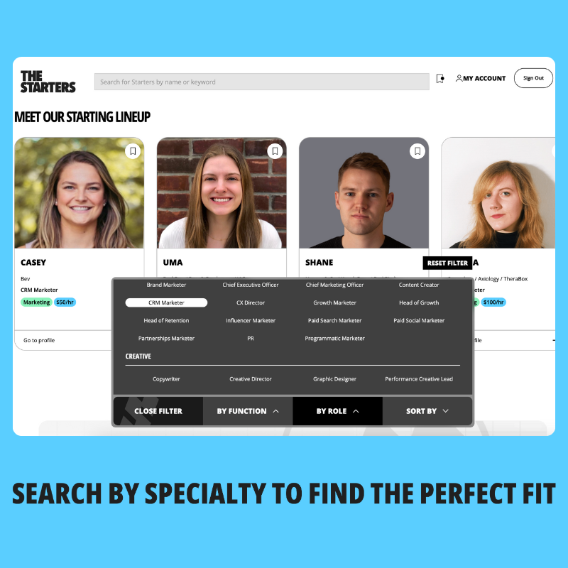 JaiDolwani's tweet photo. If you're a hiring manager for an e-commerce business, you need to check out The Starters.

It will:

1. Save you time
2. Save you money
3. Give you access to the best talent

Join the 200+ brands on The Starters and gain access to top-tier e-commerce marketers &amp; creatives: