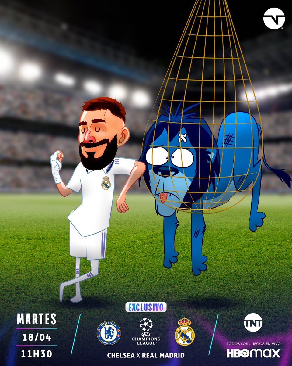 tntsportsmex's tweet photo. ¡Presa fácil! 🦁⚪

@realmadrid no tuvo dificultades para cazar en Madrid a unos Blues que complicaron su panorama en los Cuartos de la #BenditaChampions. https://t.co/6ojQPyjwiQ