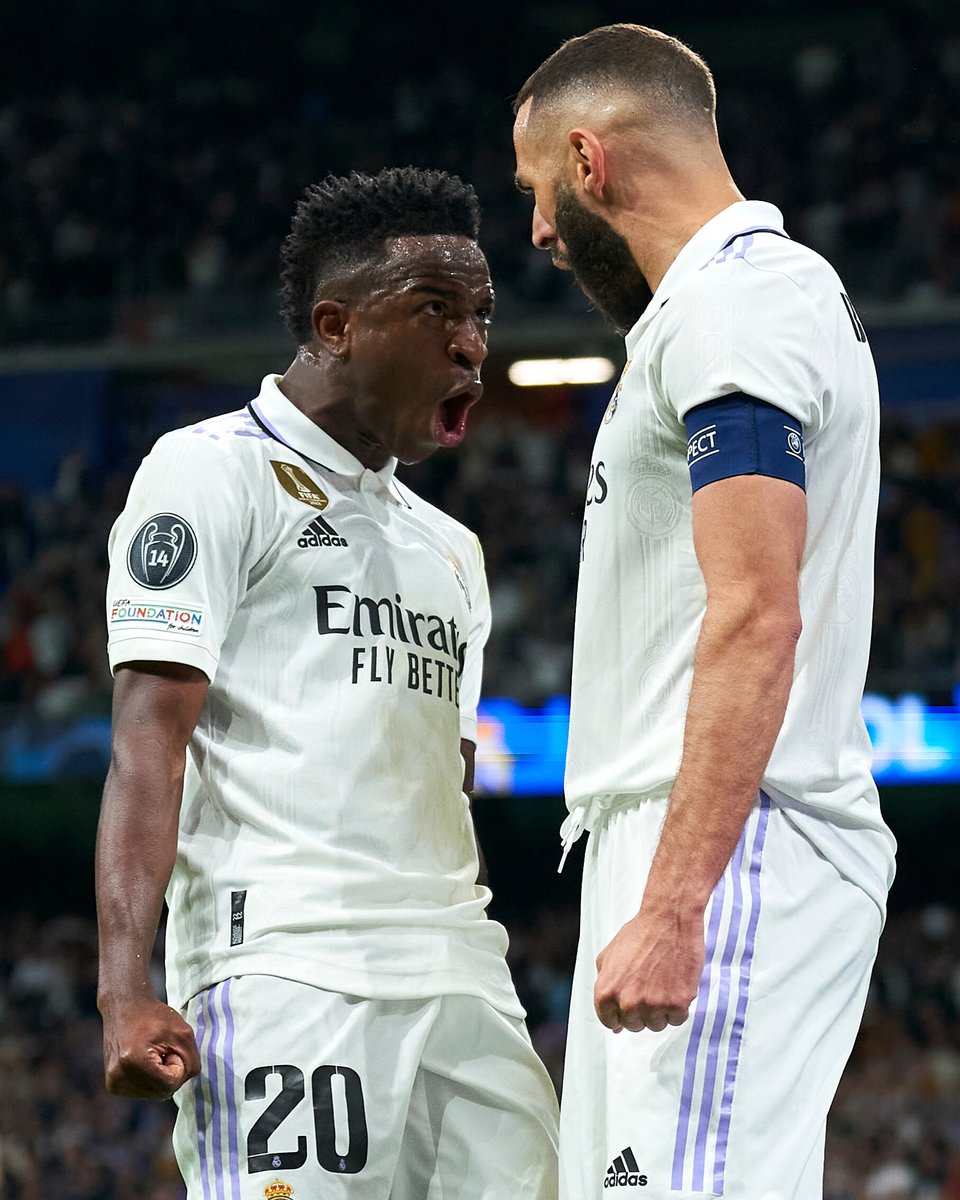 HBOMaxBrasil's tweet photo. Eu DUVIDO você citar uma dupla que tá jogando mais que Vini Jr e Benzema 🇧🇷🇫🇷🔥
#CasaDaChampions https://t.co/XiLgAG1DDc