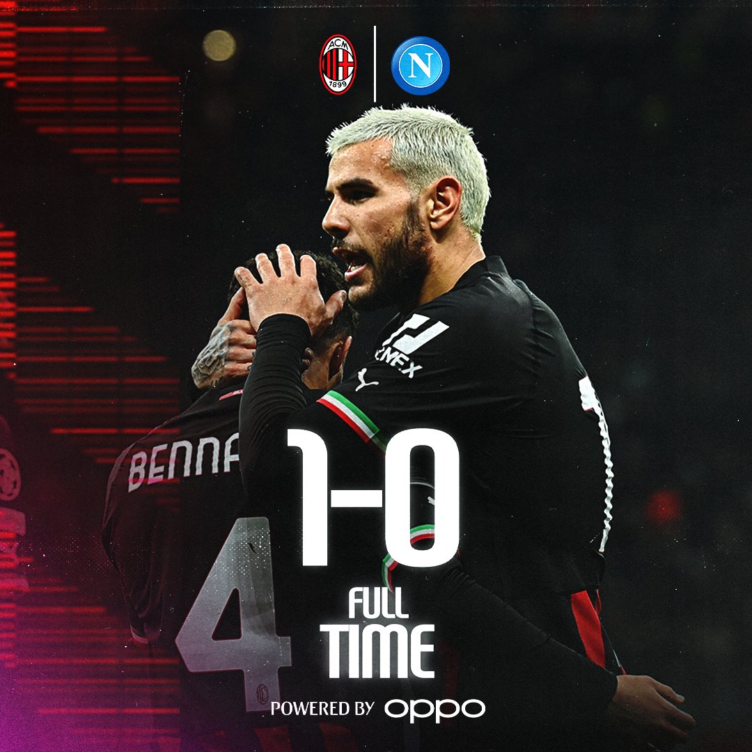 We go to Naples with a lead to defend 💪

#MilanNapoli #UCL #SempreMilan
<a href="/oppoitalia/">OPPO Italia</a>