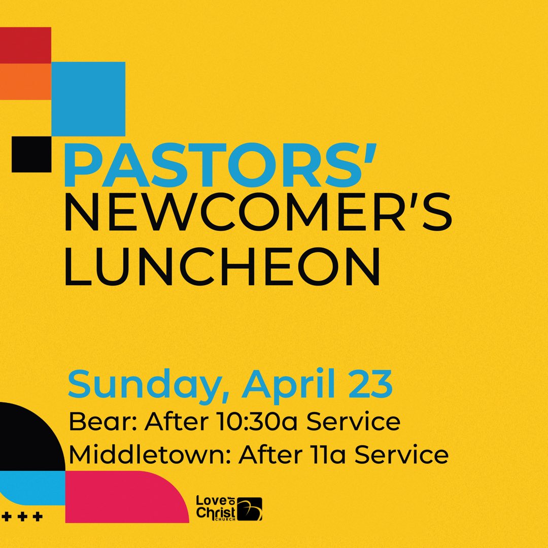 LoccNews's tweet photo. Our Pastors’ Newcomer’s Luncheon is happening on 4/23! And it’s NOT JUST for people who are NEW to LOCC! It’s also for EVERYONE who has come for a while, but not taken the NEXT STEP to connect with us on a deeper level! 
Sign up here ➡️ https://t.co/yGyKZ1EQjp https://t.co/soTxqk4Gvj
