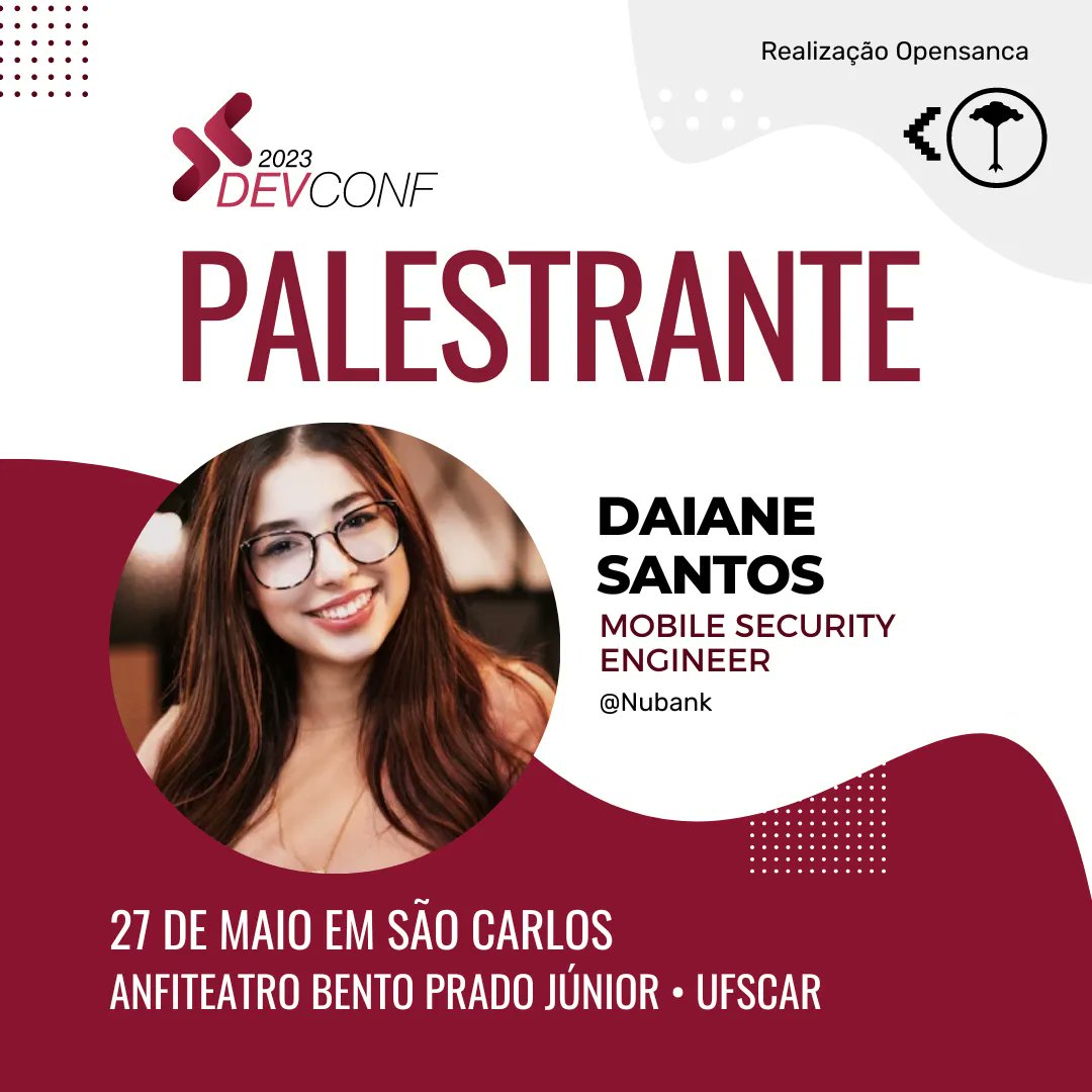 opensanca's tweet photo. Palestrante confirmado no DevConf 2023! Daiane Santos @wh0isdxk

Daiane irá falar sobre Mobile Malware

Saiba mais em https://t.co/dbcgbmbwCv  e garanta o seu ingresso! https://t.co/1FJVAWBCwJ