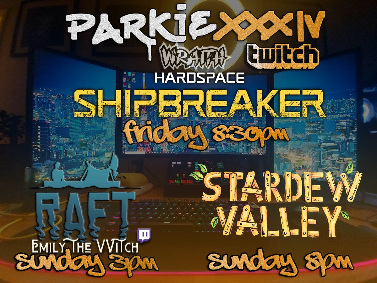 Whats this? 
#twitchstreamer schedule?!

Chill Vibes This Week

<a href="/ShipbreakerGame/">Hardspace: Shipbreaker</a> Friday at 8:30pm

<a href="/RaftSurvivaGame/">Raft™</a> w/@emilythevvitch on their stream at 3pm!

#StardewValley to finish out the weekend at 8pm

Lots going on, but all relaxing vibes!