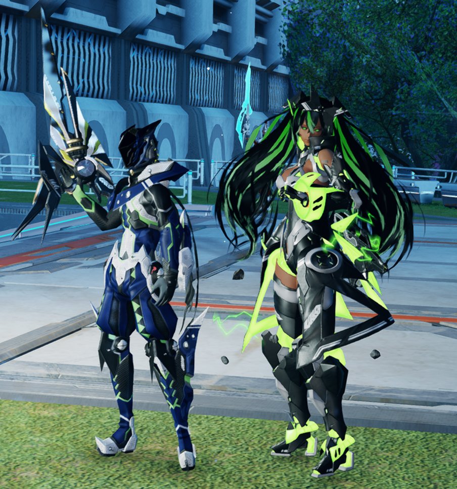 TenseDart01's tweet photo. Saw @Vanifer333 and wanted to say hi. I enjoy both beauties today. 
(Yes I meant Both my gunblade and Their fashion) 
#PSO2NGS_SS 
#RappyMail 
#PSO2GLOBAL 
#PSO2NGSSlayerSZN https://t.co/oyBMLXo76T