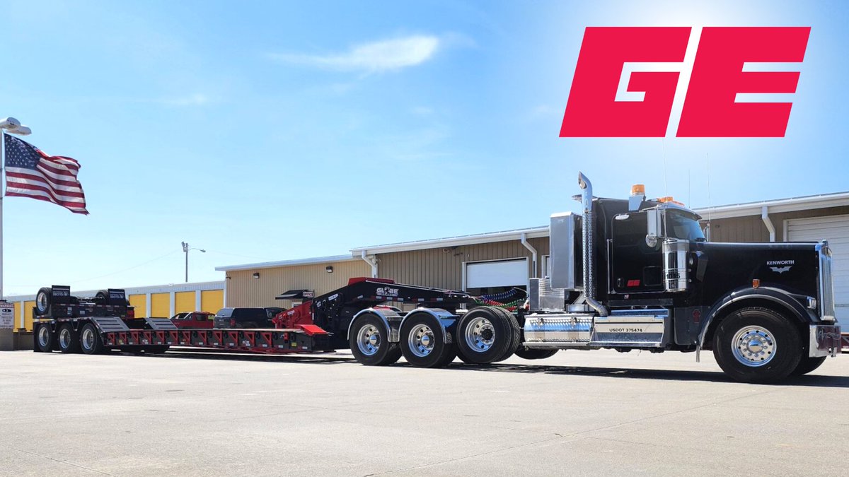 GenExc's tweet photo. To help “Build the Future” equipment must be moved… sometimes in style! #GeneralExcavating #buildthefuture #lowboy https://t.co/WNYcjrEYVH