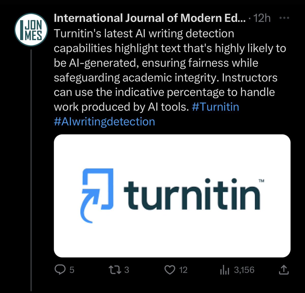 @JesmaJournal Is Turnitin paying journals to advertise for them? Or do these 2 journals belong to the same publisher?