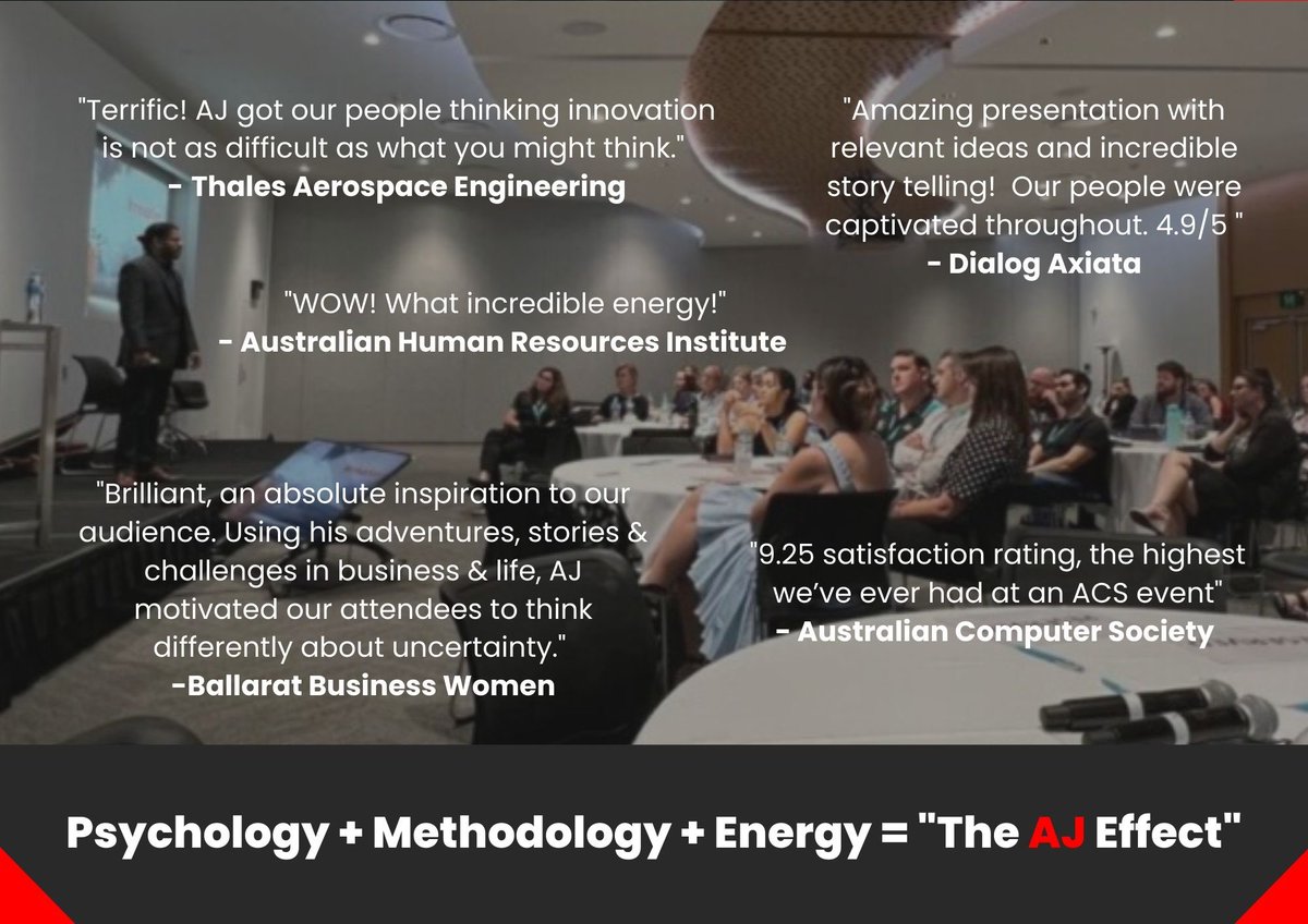 Grateful for my clients who had the courage to do things differently. 

If you know anyone who’s looking for opening / closing keynote speakers for conferences and events please throw my name in the ring? 

1/2