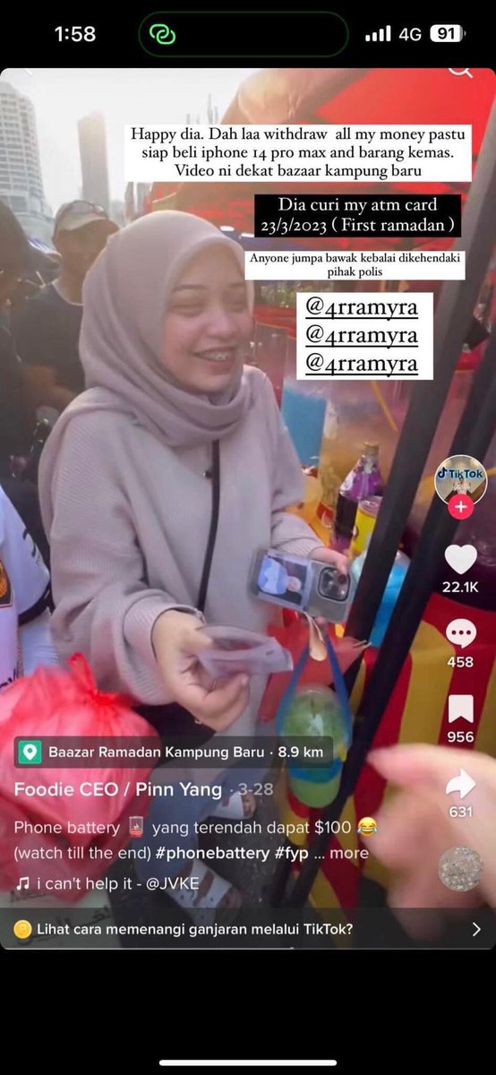arfdy12's tweet photo. ⚠️PENCURI DIKEHENDAKI POLIS. - mohon share - kalau jumpa terus heret ke balai polis. Sebelum ni curi barang kemas, curi suami orang, sekarang curi duit mak saudara sendiri pula. ⚠️

Kronologi penuh di thread : https://t.co/w1s6NmuNi8
