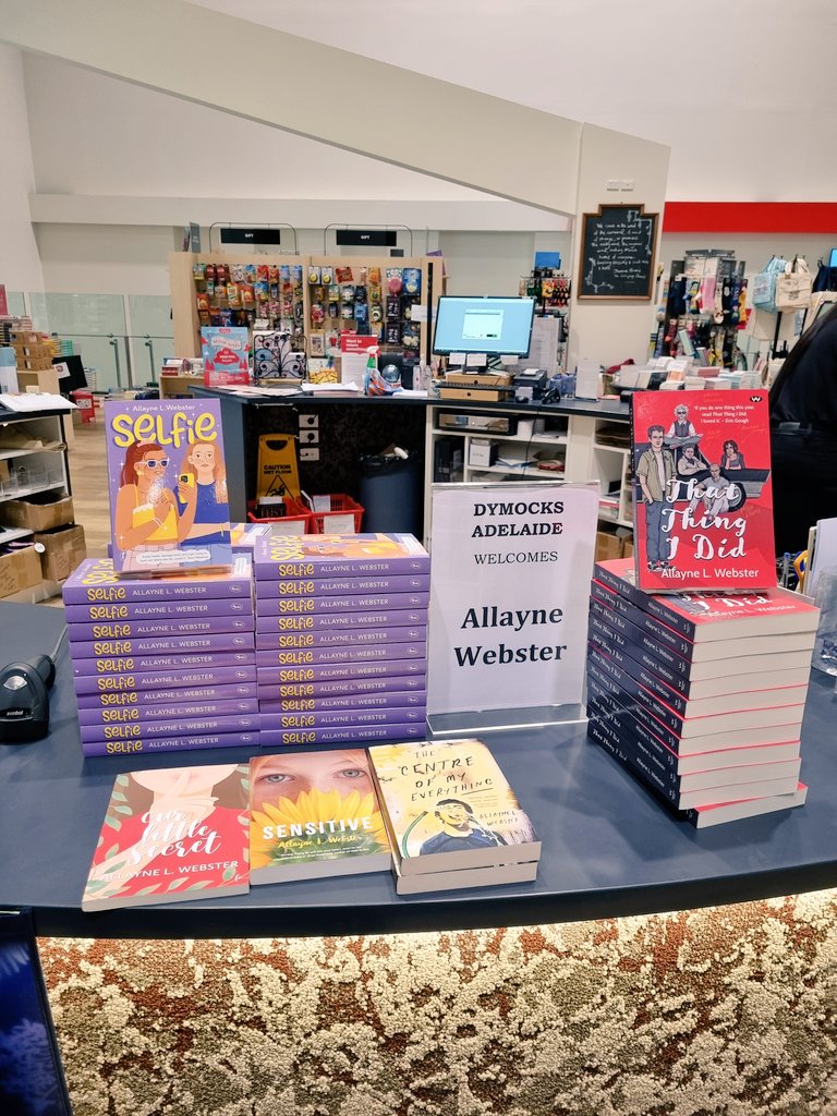 Just went back into <a href="/DymocksAdelaide/">Dymocks Adelaide</a> and signed an enormous stack of books from all my beautiful publishers! 
<a href="/textpubYA/">Text YA & Kids</a> <a href="/WakefieldPress/">Wakefield Press</a> <a href="/UQPbooks/">UQPBooks</a> <a href="/PenguinTeen/">Penguin Teen</a> <a href="/Ligatu_re/">Ligature</a> 
BIG LOVE ❤️ 😍 💖 ❣️ 📚📚📚