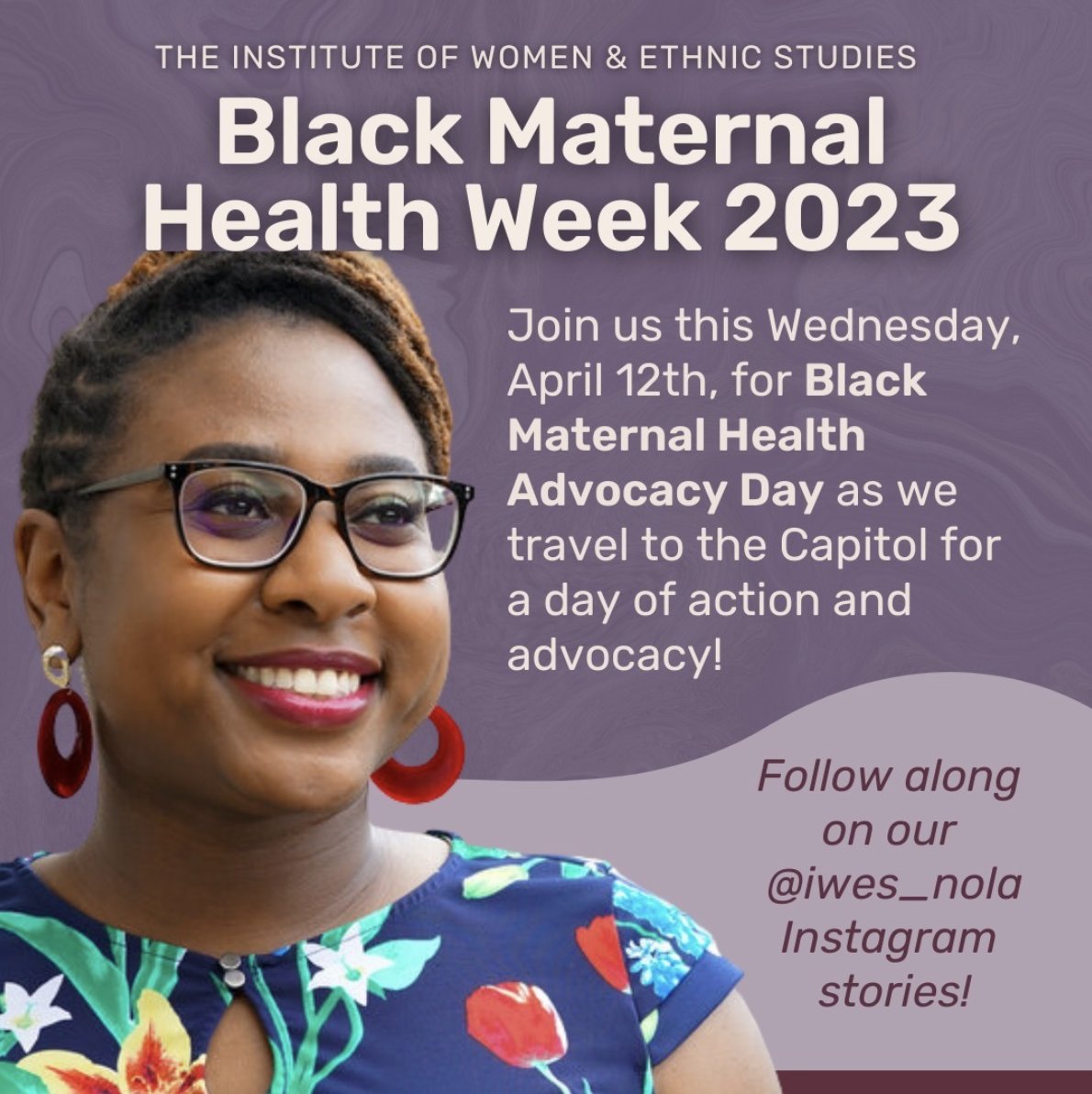 REPOST @iwes_nola

Its Black Maternal Health Week (#BMHW23) and today was Advocacy Day at the Louisiana State Capitol in Baton Rouge! Shoutout to our alum Tyler Williams who is the MCH Research Coordinator at IWES for sharing her advocacy day experience!

 #ENDMaternalMortality