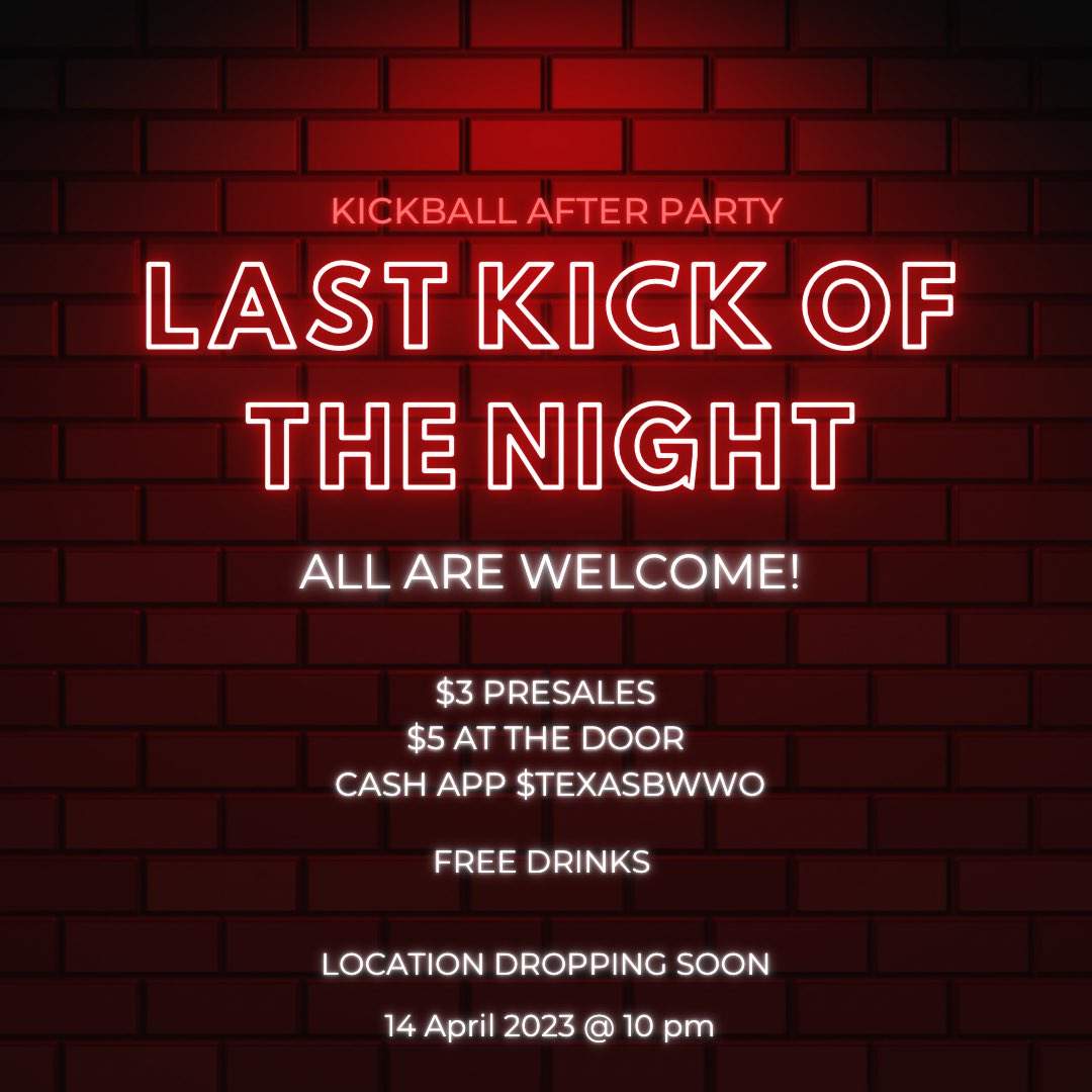 Get ready for the best party of the year! BWWO will be hosting an amazing after party for our kickball tournament. Location dropping soon. 🤎🖤 #texasbwwo #becausewematter