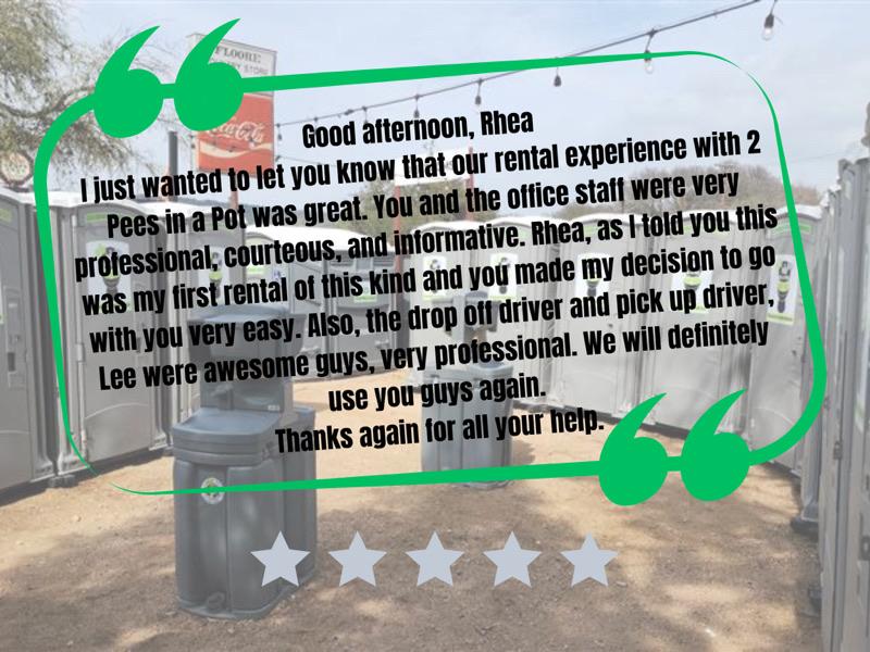 Our customer reviews mean a lot to us. Any employee mentioned gets congratulated with a gift card. We appreciate how hard they work to make your rental experience outstanding! #employeeappreciation #workhard #portabletoiletrental #familyowned #smallbusiness #franchiseopportunity