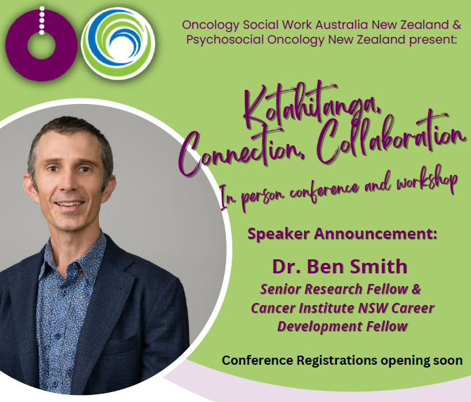 PonzOrg's tweet photo. SPEAKER ANNOUNCEMENT: Dr Ben Smith!  @cancer_K2A 
Cancer Institute NSW Career Development Fellow at UNSW Sydney. Ben’s research aims to ensure equitable access to high quality evidence-based survivorship care for all people living with cancer. https://t.co/nbGnRn2BIQ
