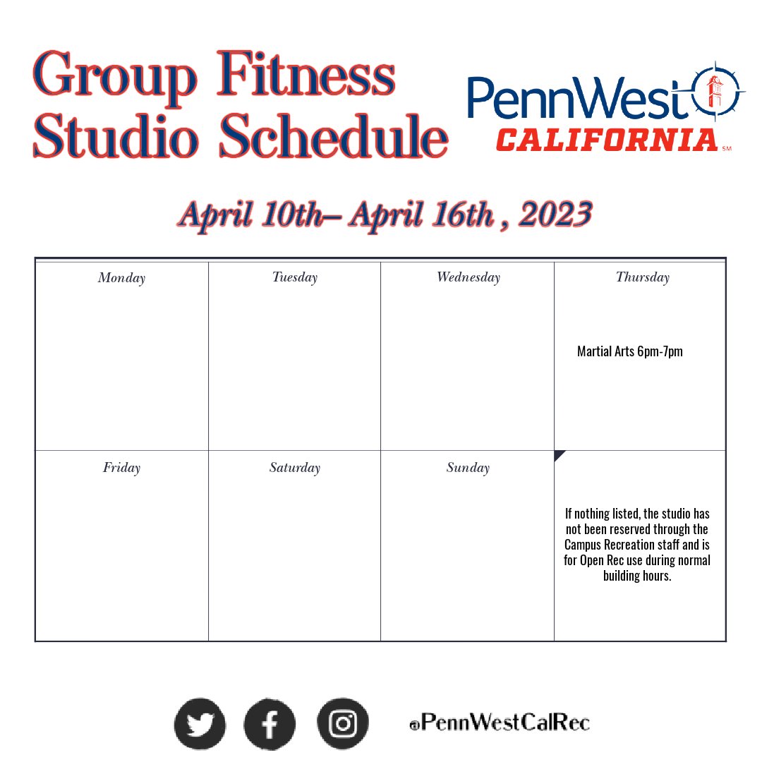 Herron Hall Group Fitness Room Reservations for this week! Times listed are reserved. Any times not listed are for any member to utilize the space.