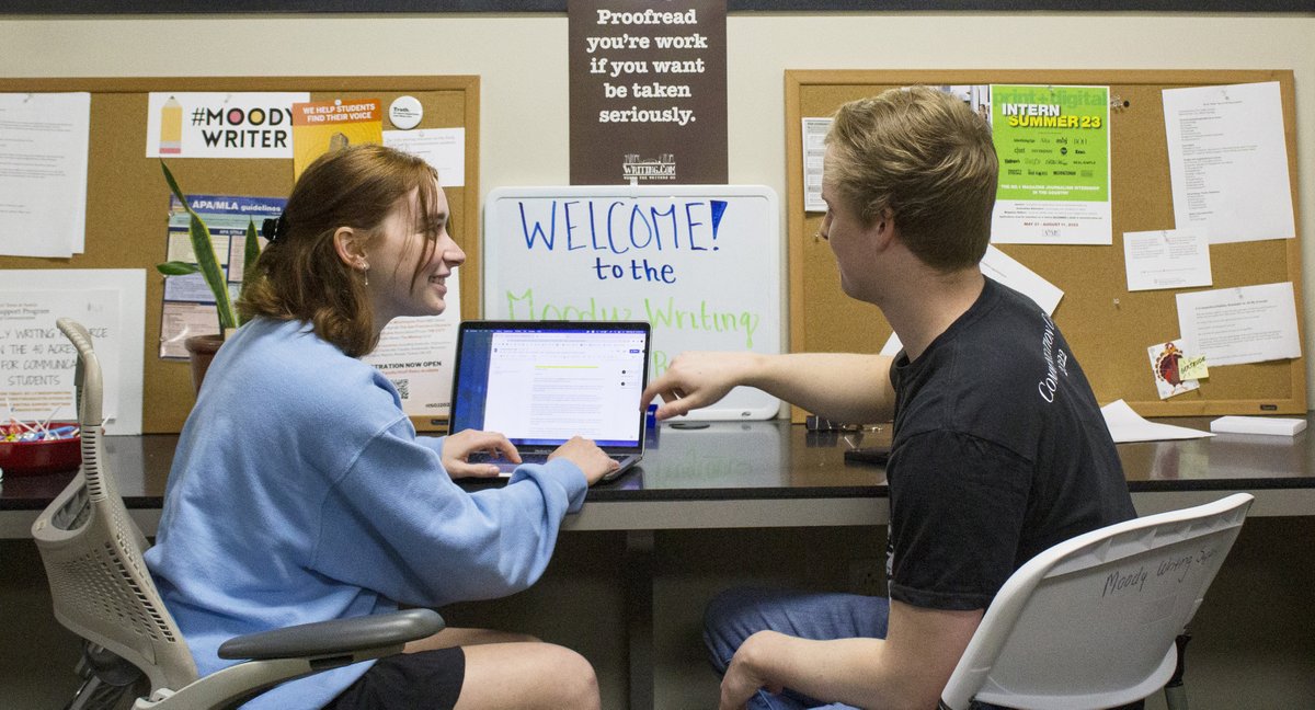 Students helping students! That's what the <a href="/UTexasMoody/">TEXAS Moody</a> Writing Support Program is all about. Help us support one another by donating during <a href="/UTAustin/">UT Austin</a>'s #40for40 campaign. Please check out the link in our bio!