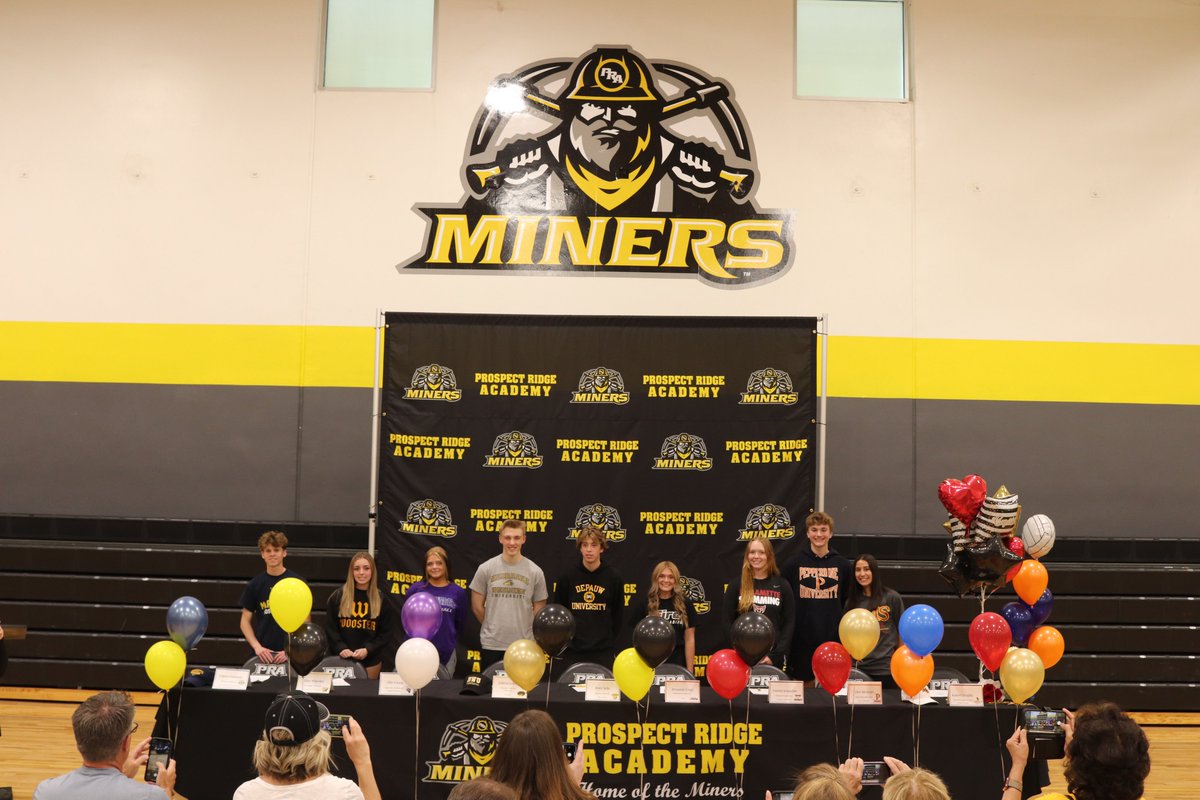 PRA_Miners's tweet photo. Today nine PRA student-athletes signed their national letters of intent committing to continue their education and athletic careers in college! Congratulations, Miners!
#PRAMiners #PRAHighSchool #PRAAthletics https://t.co/i0x9I03zGV