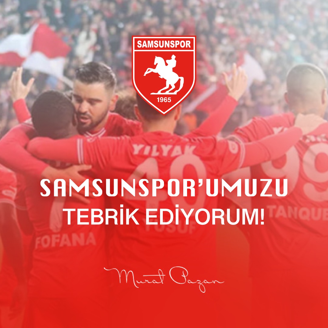 Samsunspor'umuzu tebrik ediyorum! 

<a href="/Samsunspor/">Samsunspor 🇹🇷</a>
#samsunspor #samsun #süperlig
