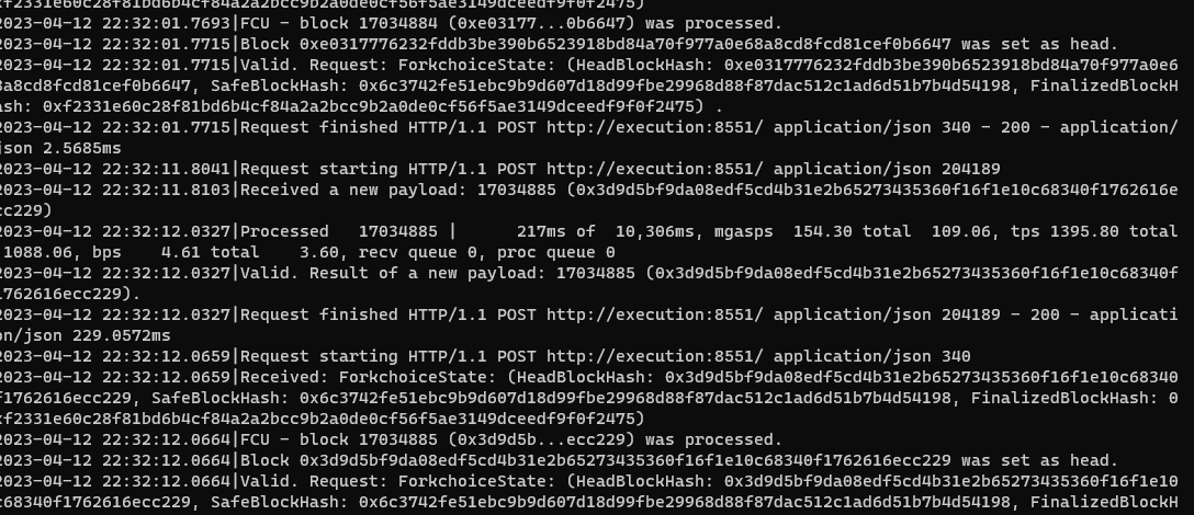 M25Marek's tweet photo. Mainnet Shapella activated 🎉Our Nethermind nodes with various CLs are running smoothly and we're just waiting for the finalization of the chain. Enjoy ETH Withdrawals! 🦉 https://t.co/7JYnDI2Nzs