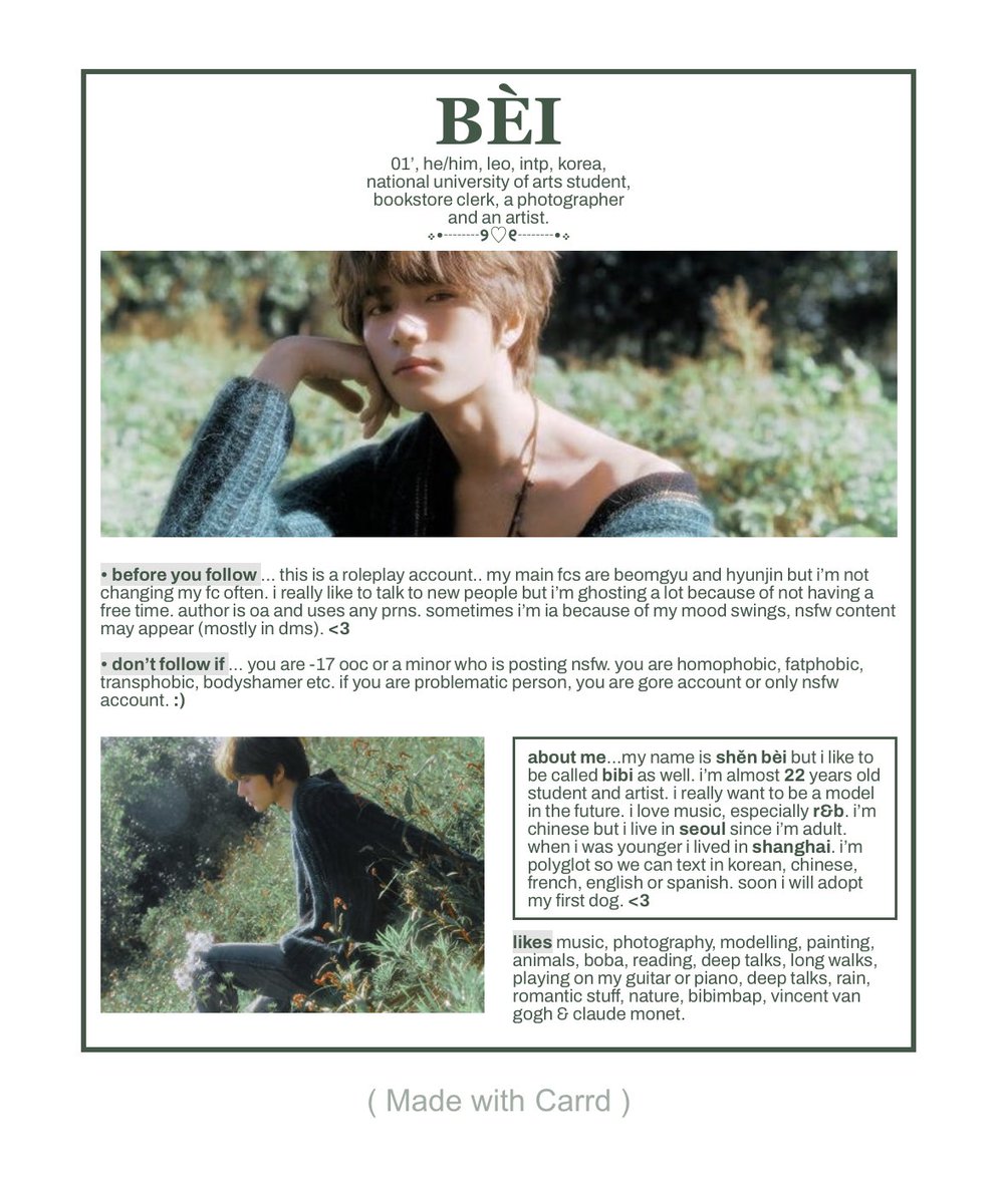 co sądzimy o moim carrd? pleasee respond :D