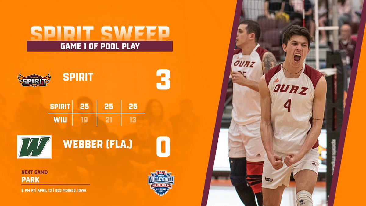 Spirit 𝐒𝐀𝐓 𝐃𝐎𝐖𝐍 the Warriors in three😤 We’ll see you same time tomorrow for game ✌️ of Pool Play against Park! #WeAreOUAZ | #OUAZMVB