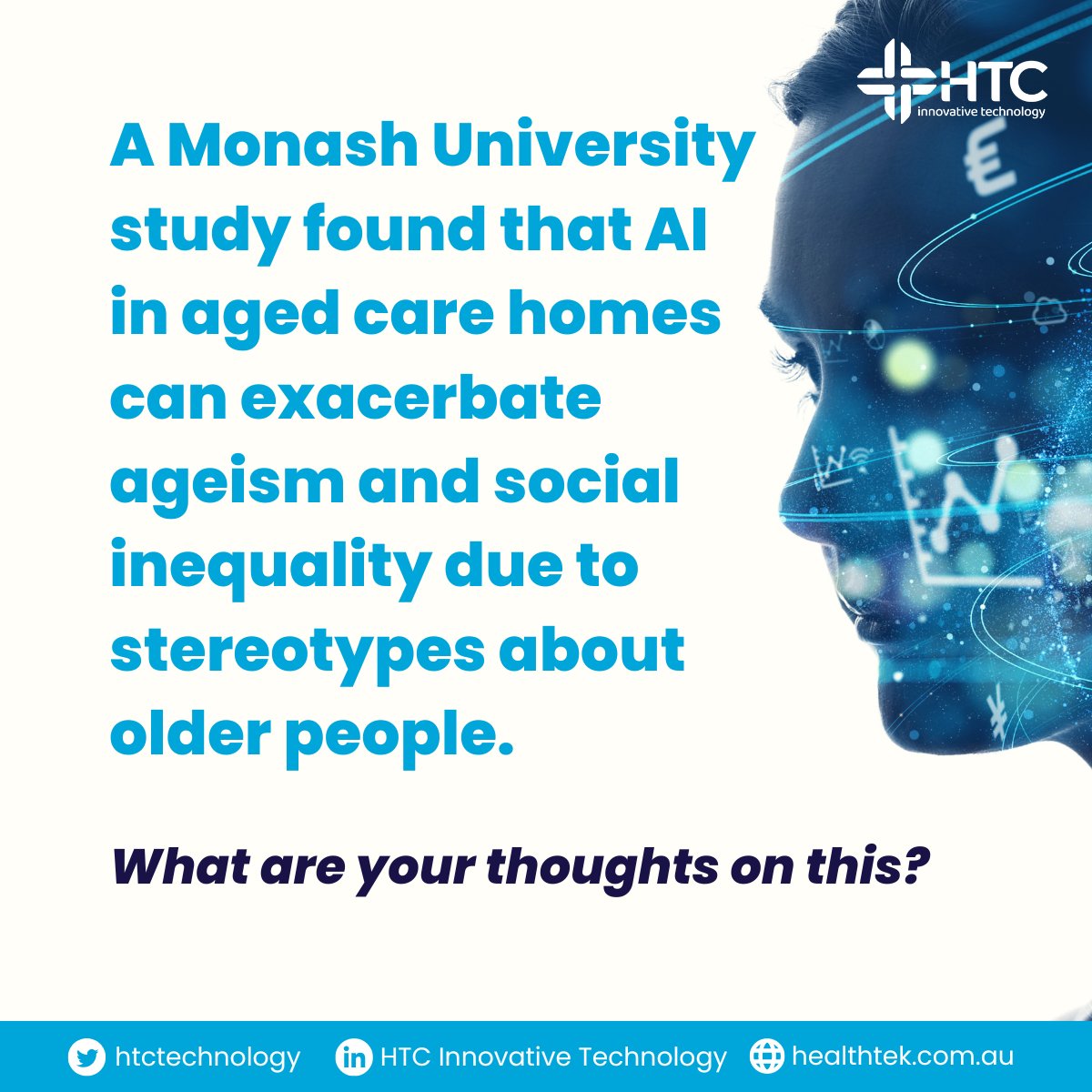 HTCTechnology's tweet photo. Tech is making seniors feel uncomfortable as it becomes more advanced.

How do you think hospitals, aged care and healthcare facilities should welcome AI? In what aspect is it good to be implemented?

Reply to this thread with your thoughts!

#HTC #ArtificialIntelligence #AI https://t.co/roFfKgNd35