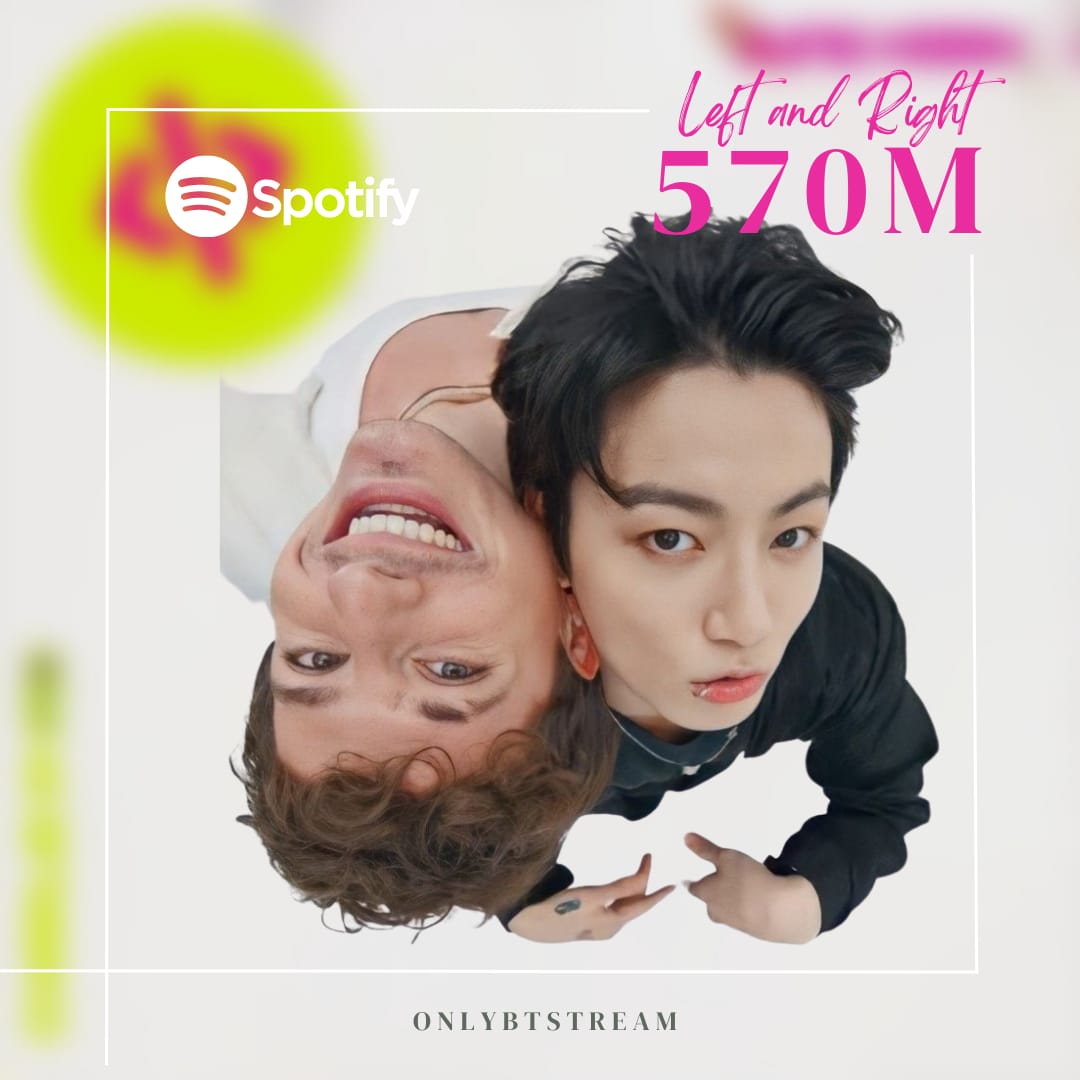 OnlyBTStream's tweet photo. "Left and Right" ha superado 570 millones de streams en Spotify!
🔗https://t.co/HozSsH5ZZg
#LeftandRight #LeftandRightTo600M #JUNGKOOK https://t.co/EhGX8iqy3x