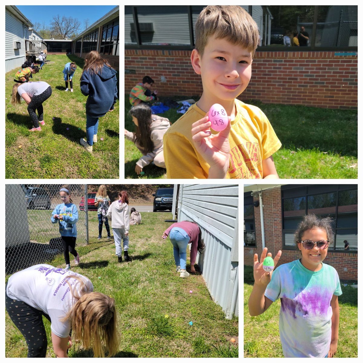 Multiplication Egg Hunt!  The kids thought it was "so fun" to match eggs (expressions and answers)! <a href="/Desbears/">Dickson Elementary</a>