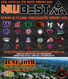 Proud to announce that UCLA,   Arizona, Stanford, Colorado State, Eastern Washington, Hawaii, Boise State, Nevada, and Portland State will be joining UW, WSU, OSU, and UO at the NWBest Showcase up at Lewis and Clark on June 10th.
