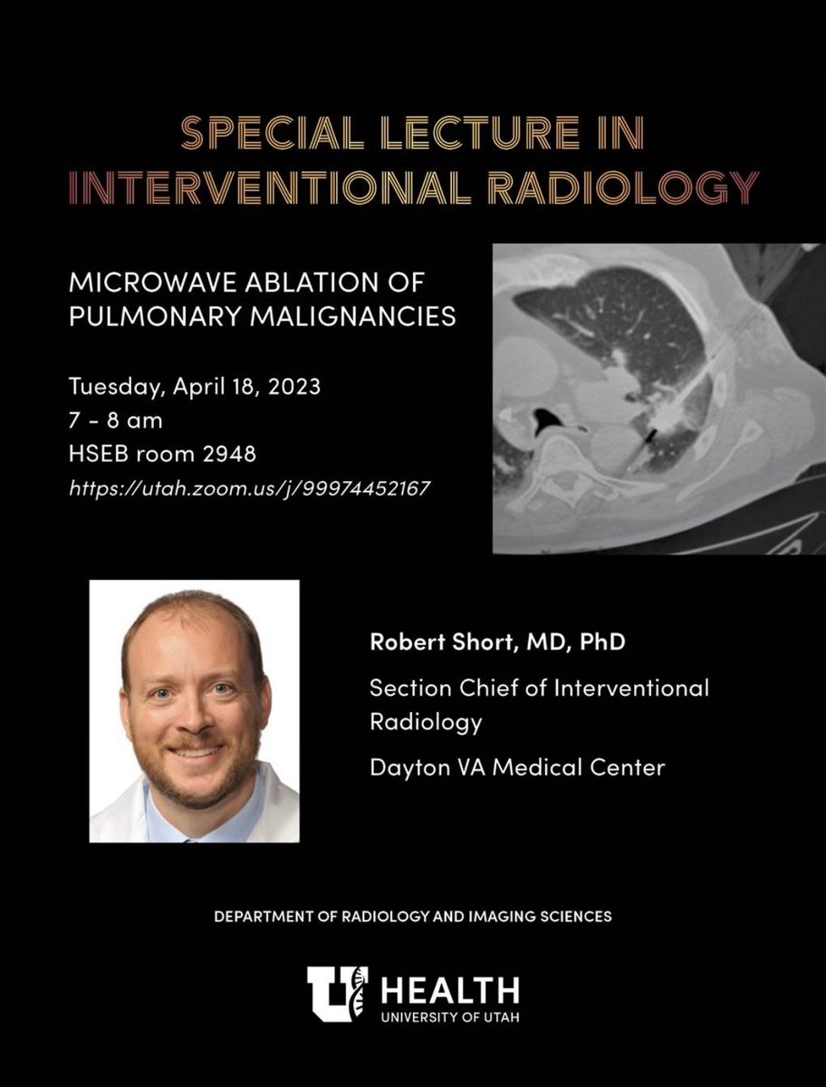 U of U IR is continuing our visiting lecture series with Dr. Robert Short. <a href="/Saad_VIR/">Wael Saad</a> <a href="/dstrainmd/">David Strain</a> #irad #interventionalradiology <a href="/SIRRFS/">SIR RFS</a>