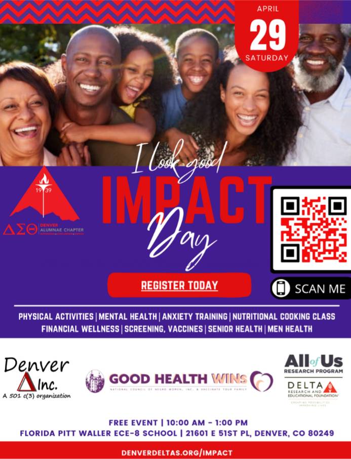 Impact Day is a family fun event for the mind, body, and spirit and is only weeks away, 4-29-23! On this wellness Wednesday, we are highlighting some of our honored guests @fitandnu and @fitnesswithnatilia. Register here: denverdeltas.org/impact