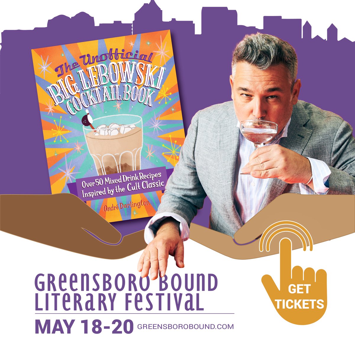 Support the Greensboro Literary Festival at Abide &amp; Imbibe: An Evening with The Dude on 5/18! Enjoy drinks by <a href="/andredarlington/">andré darlington</a>, movie trivia, &amp; more. Tickets: bit.ly/3UhdtnU
#GB2023 #DGSO #thebiglebowski #andredarlington 

<a href="/ScupBooks/">Scuppernong Books</a> <a href="/DowntownGSO/">Downtown Greensboro</a> <a href="/NEAarts/">Nat'l Endow f/t Arts</a> <a href="/NCArtsCouncil/">NC Arts Council</a>