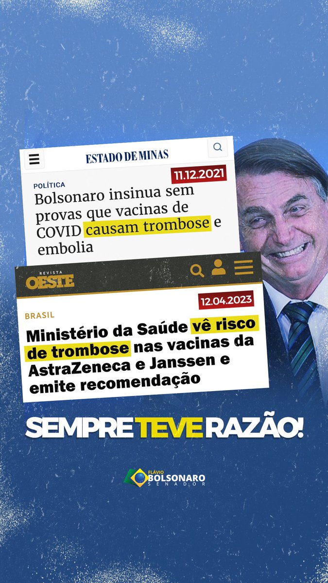 FlavioBolsonaro's tweet photo. “CIÊNCIA!” https://t.co/fqHmAeUTqb