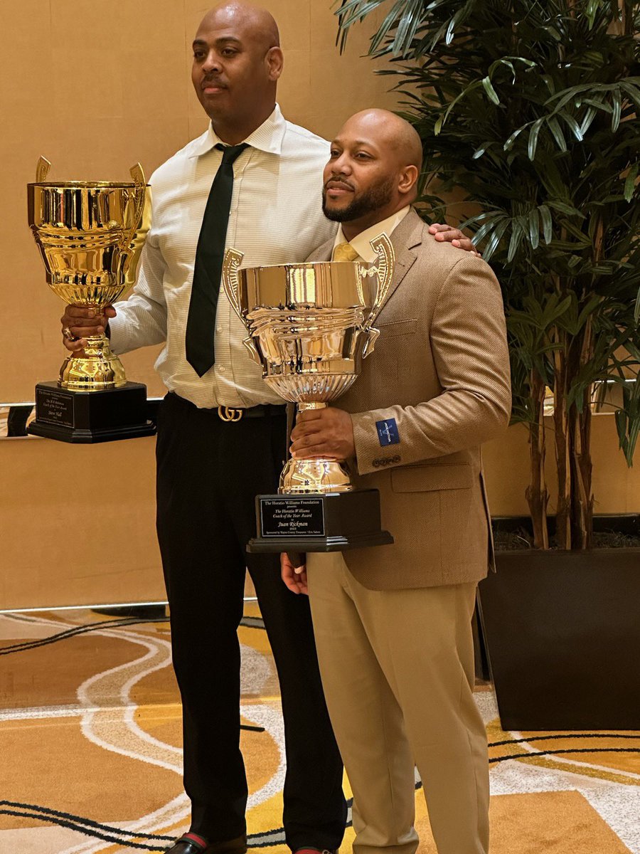 tech_cass's tweet photo. Congratulations to Steve Hall winner of Will Robinson coach of year award &amp; Juan Rickman Horatio Williams coach of year Award. Both Grads of CT!! https://t.co/2Dmh4b4MQp