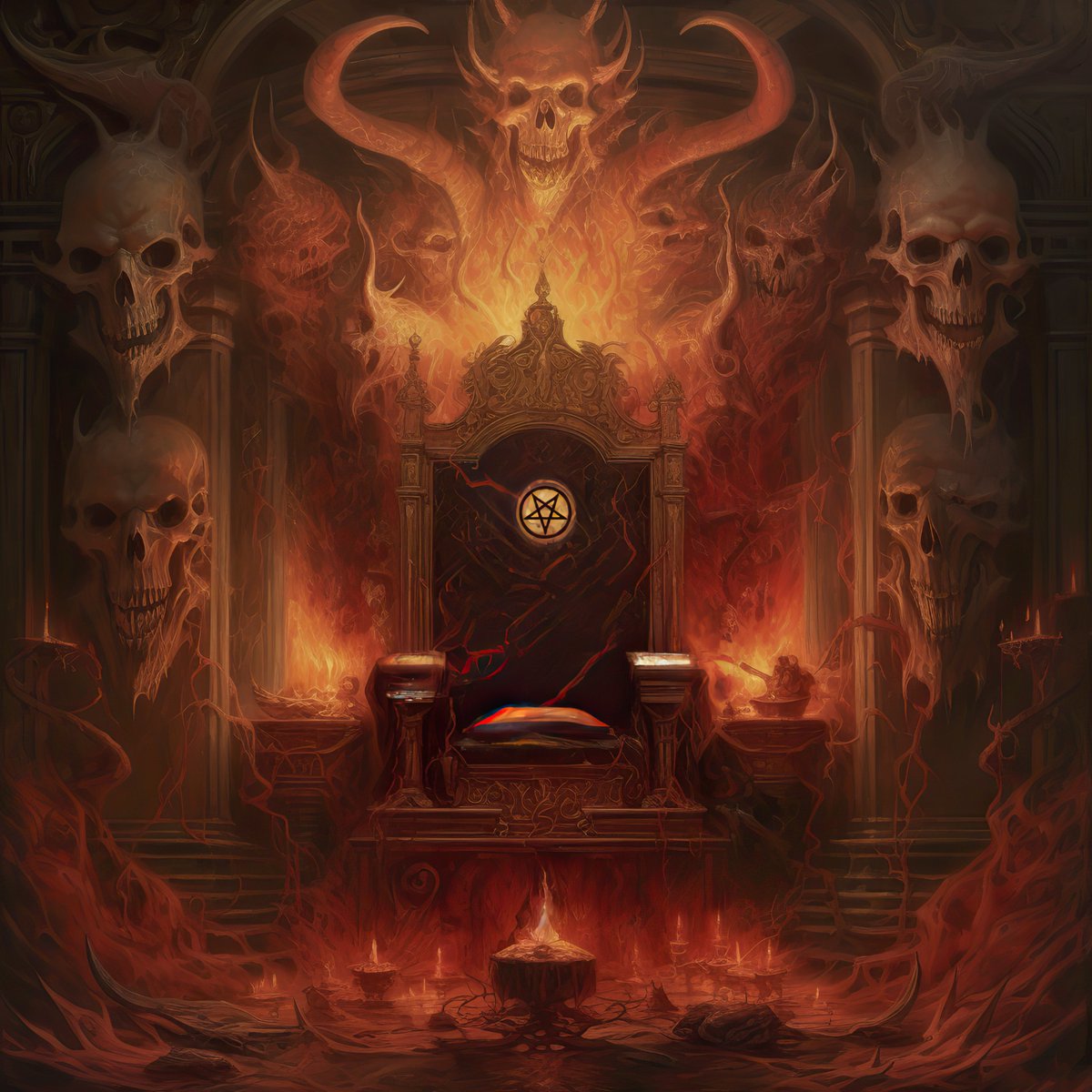 EternalSunrise7's tweet photo. #AiLust The Wizard's Trial - The Cursed Throne III

#aiart #midjourney #wizardstrial #cursedthrone #aiartworks #throne #satanic #aiartcommunity https://t.co/dnNfTWkTk5