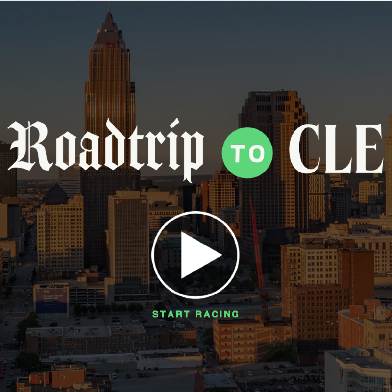 TheCLE's tweet photo. Buckle up, we're roadtrippin'.
Celebrate the countdown to the Total Solar Eclipse in Cleveland by trying your hand at the Roadtrip to CLE interactive racing game.
Share your score using #SolarEclipseCLE for a chance to win a trip to The Land on April 8, 2024. #ThisisCLE