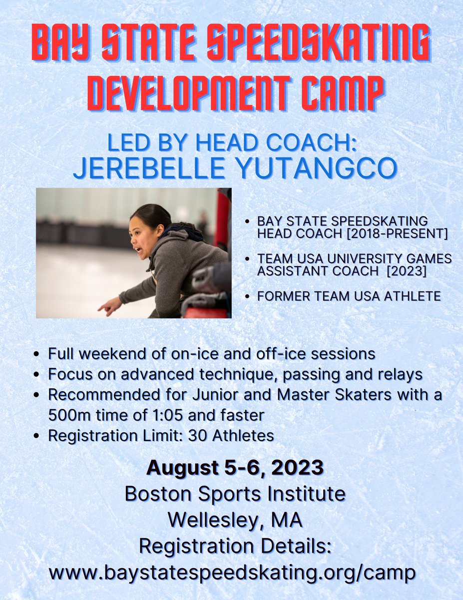 Don’t wait, sign up today! We have a full weekend of skating, dryland and some fun surprises in the works!Register today: form.jotform.com/230877191281157