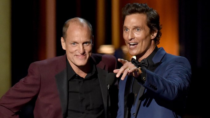 Eddo_Ent_Inc's tweet photo. McConaughey is questioning whether Harrelson is actually related to him. It all stems from the revelation that McConaughey’s mother knew Harrelson’s father (alleged JFK shooter), perhaps intimately.

https://t.co/8MK5PC61lB https://t.co/2uQs6EAACk