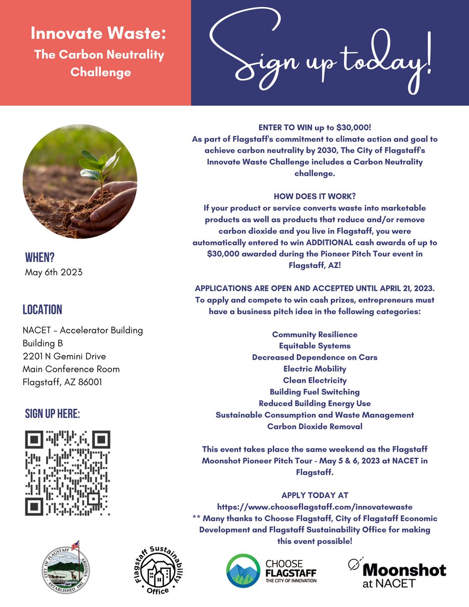 Sign up today for the Carbon Neutrality Challenge to Innovate Waste! Cash prizes available for winners! 💸