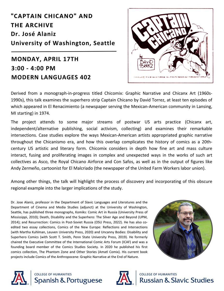 UA Department of Spanish and Portuguese tweet media