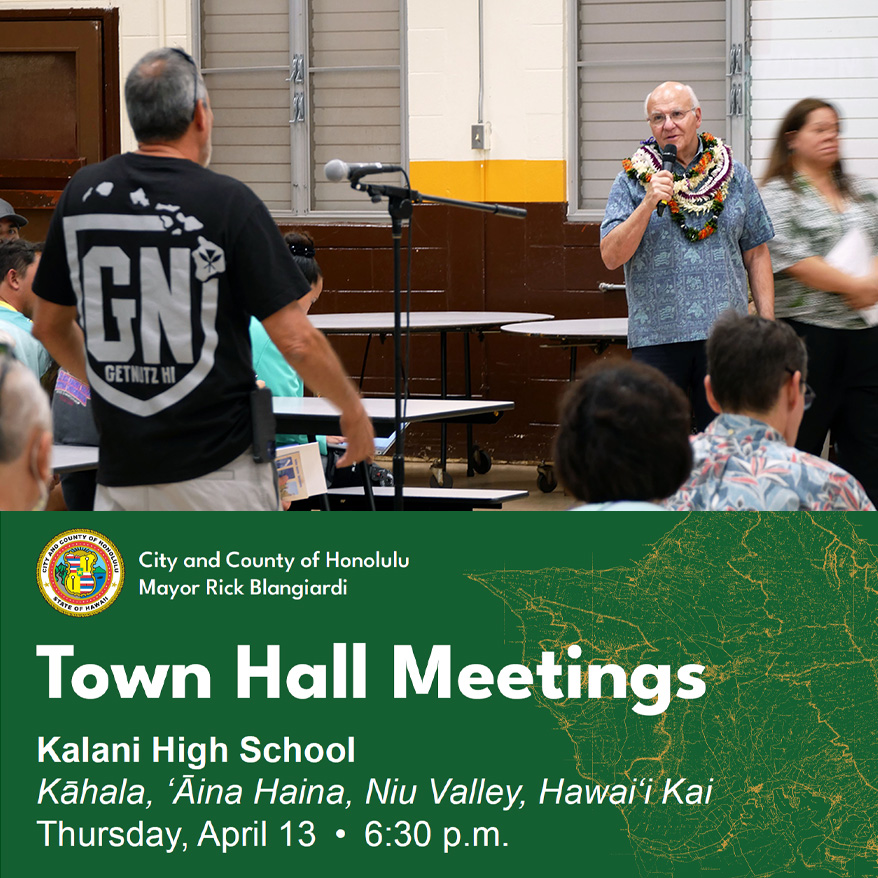 Kāhala, ‘Āina Haina, Niu Valley and Hawai‘i Kai — we hope to see you Thursday night! This week's town hall meeting is at 6:30 p.m. on Thursday at the Kalani High School cafeteria. 

More information available here: oneoahu.org/townhall