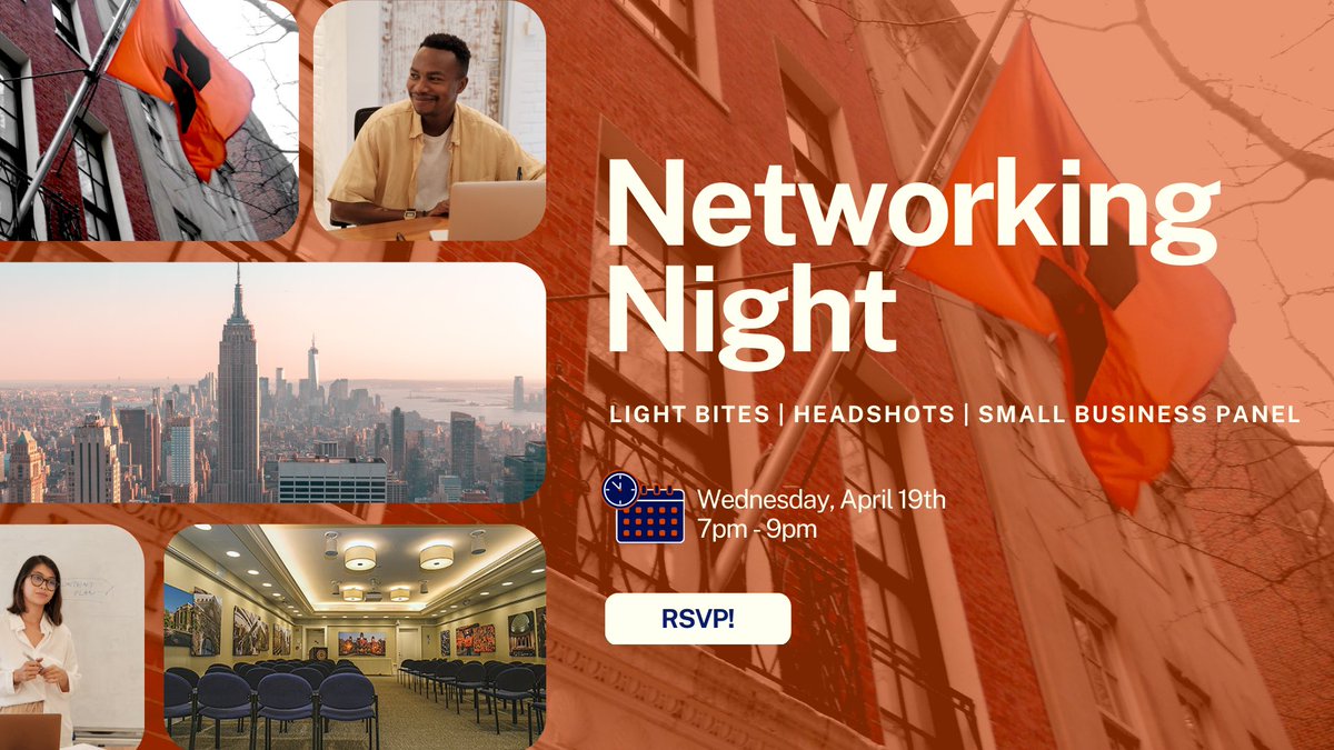 Headshots, panel, and light bites? Join us on April 19 for a networking event you won't want to miss! RSVP here: shorturl.at/cikNS #networking #HireOrange